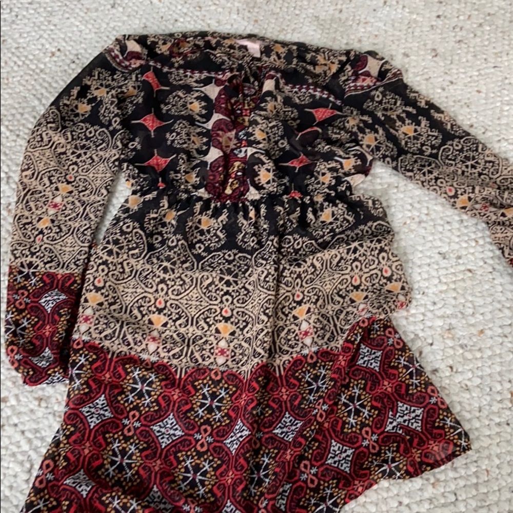 Cute pattern see through dress!